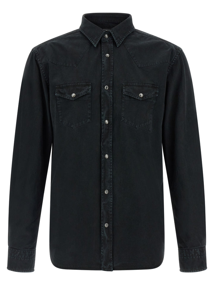 Tom Ford Western Shirt and Blouse - Black | a84700d80bd64d316f5d927124f5a054fd20b220