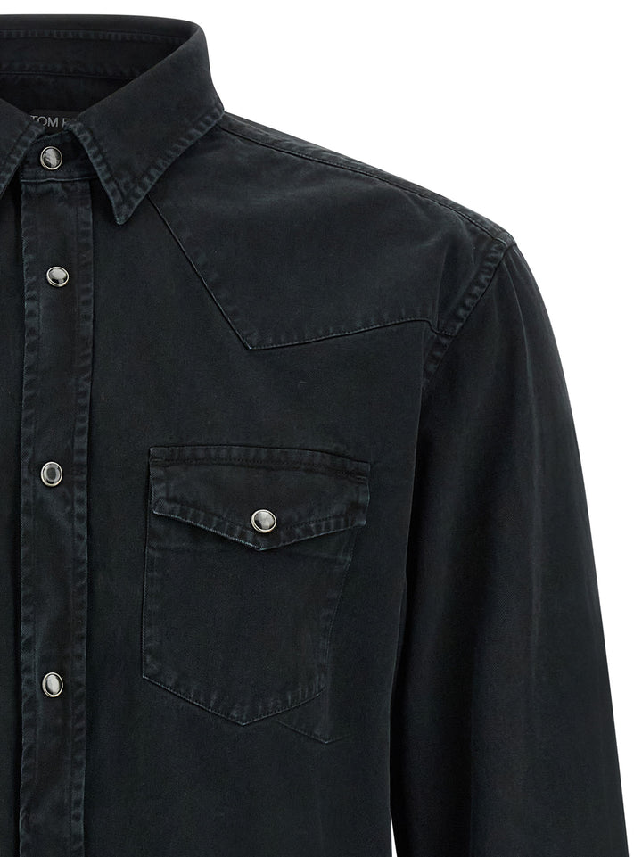 Tom Ford Western Shirt and Blouse - Black | c5f0186ae00bfd457ddfe5f97440c786e487ecbe