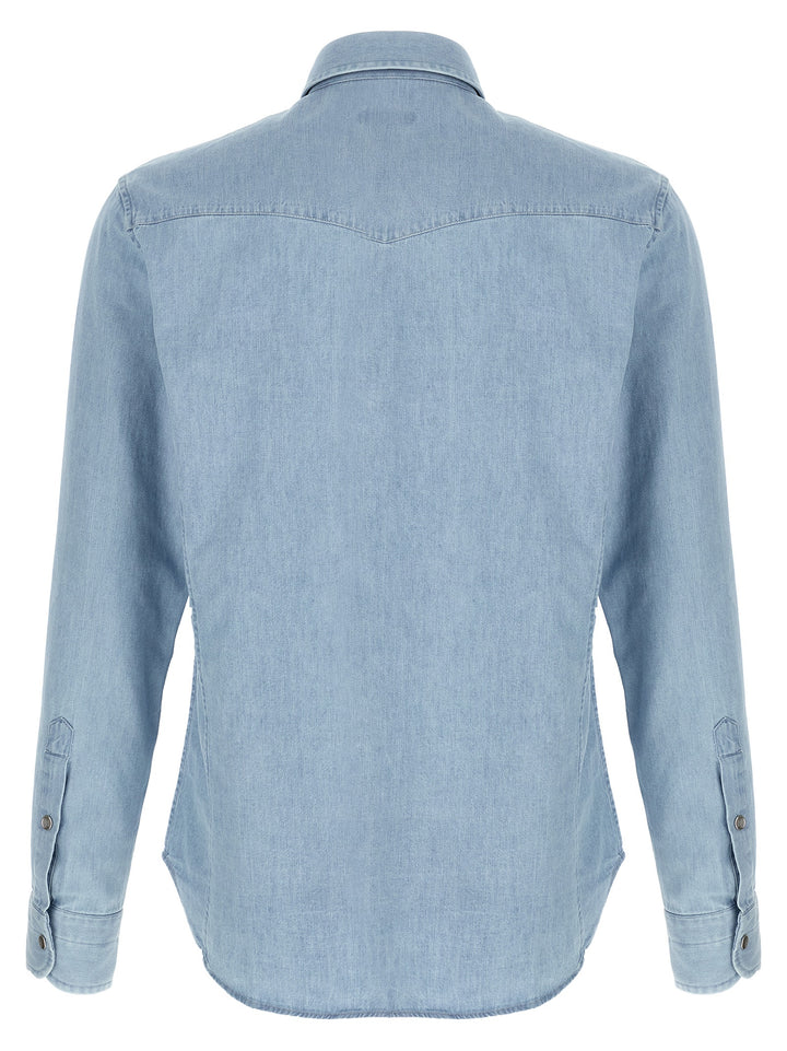 Tom Ford Western Shirt and Blouse - Light Blue | 52b63058ea500fb98374cabb131127d6aa1090af