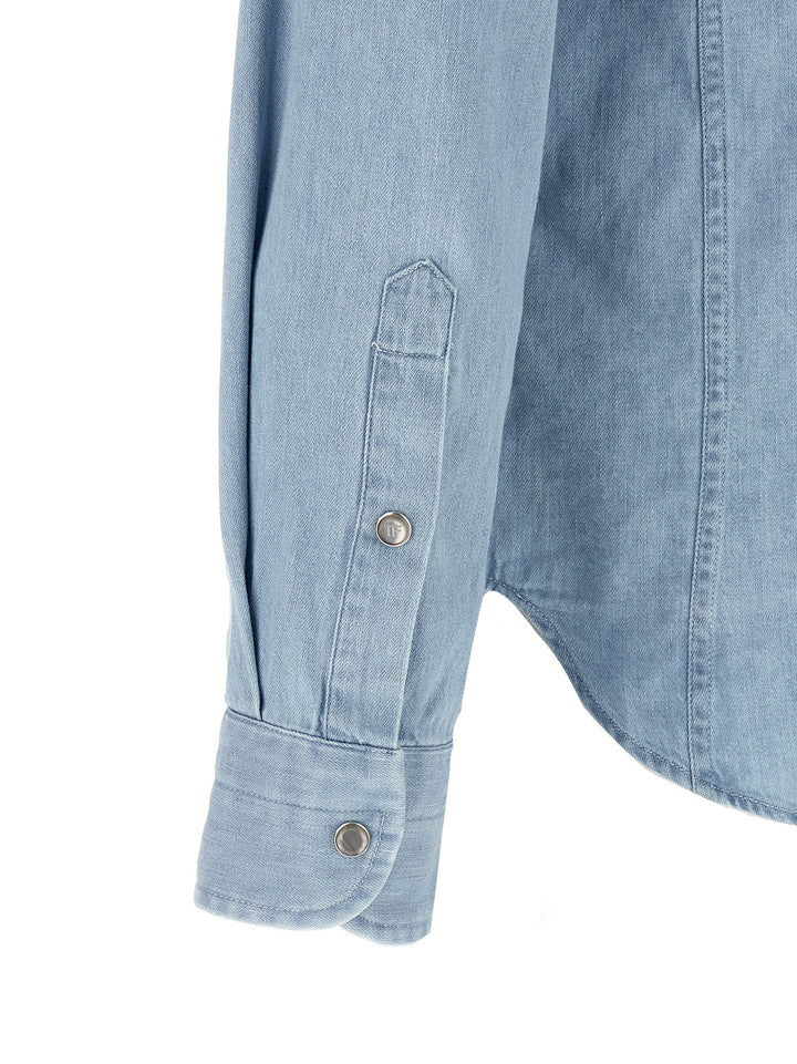 Tom Ford Western Shirt and Blouse - Light Blue | e66c2b267e29d7209f8bf060badb133e25500097
