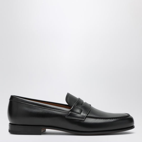 Black Leather Heswall Loafers