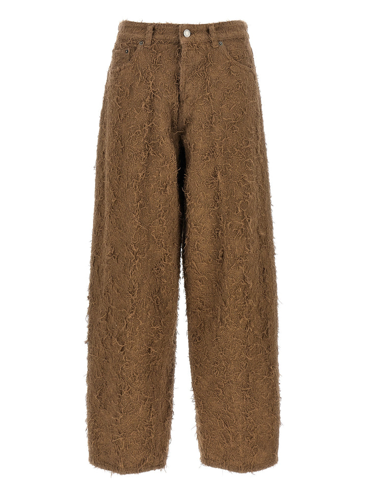 Haikure Becky Fur Denim Jeans - Beige | 437c8a5609e5d8ac9b8c74198046e1f58ac153a2