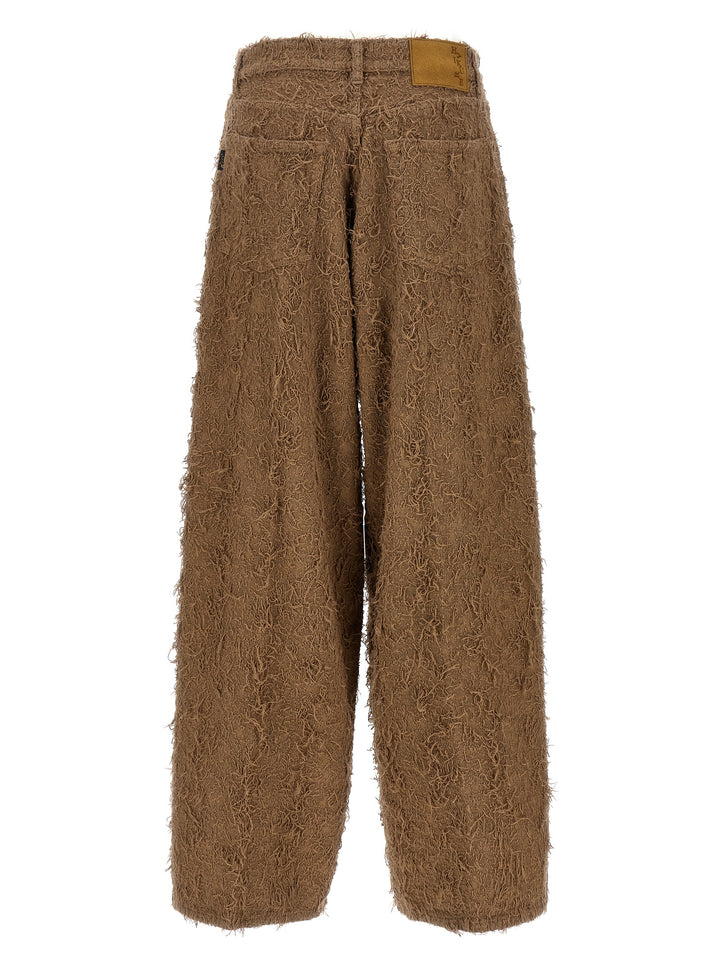 Haikure Becky Fur Denim Jeans - Beige | 81577fc8314829c173b94717208be650970b9dd0