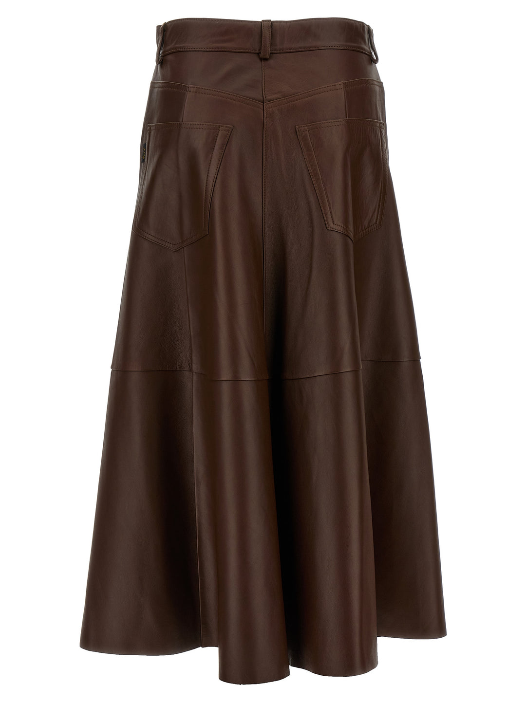Haikure Mid Serenity Leather Skirts - Brown | 81e498766e8604d07f0b6b2a977ba450a7a12a4e