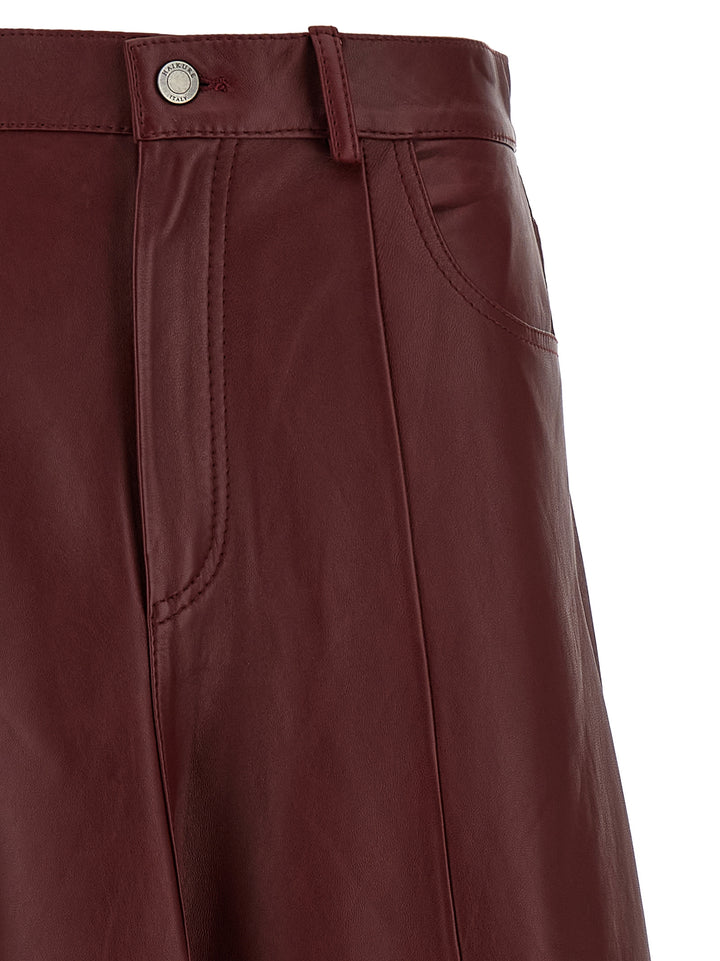 Haikure Mid Serenity Leather Skirts - Bordeaux | 15ad939cb2ac37a9a1dbcd9d578bd1efa1ca414d