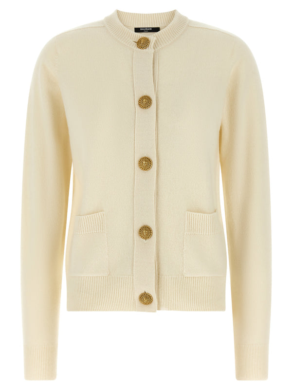 Eco-Cashmere Cardigan Sweaters And Cardigans White
