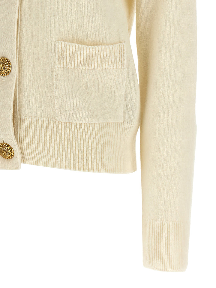 Balmain Eco-Cashmere Cardigan Sweaters and Cardigans - White | a17f8d39ebe9f1e5178ce6a7afd3c16536d47664