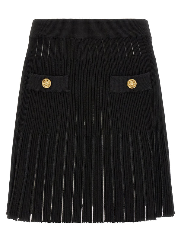 Pleated Skirt Skirts Black