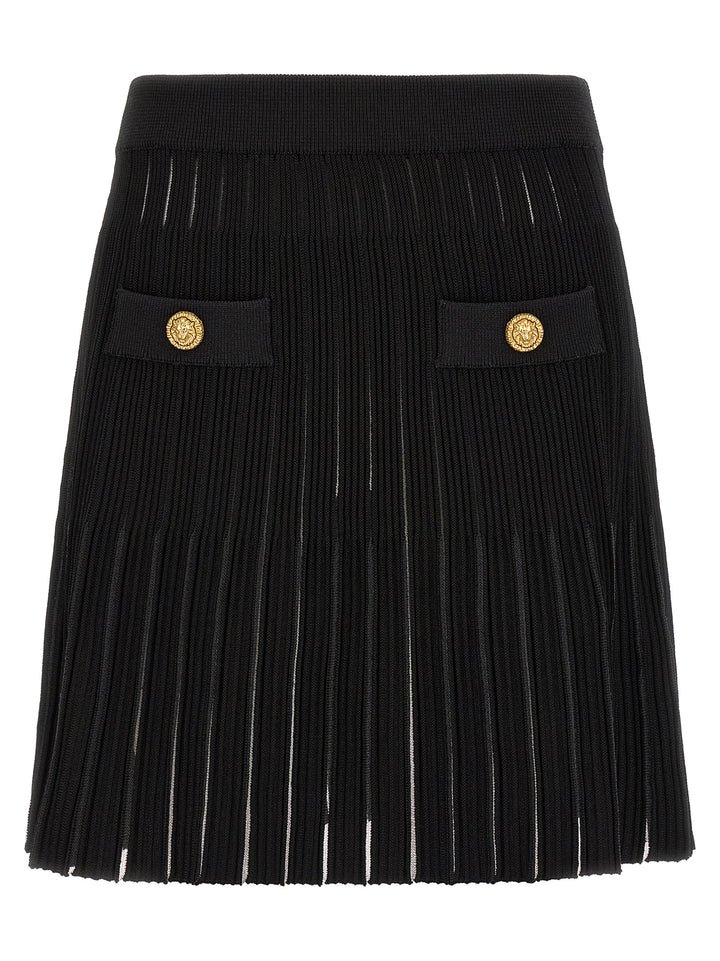 Balmain Pleated Skirt Skirts - Black | 9bafa14c4496af4bda031cc48f67efdd06665ab5
