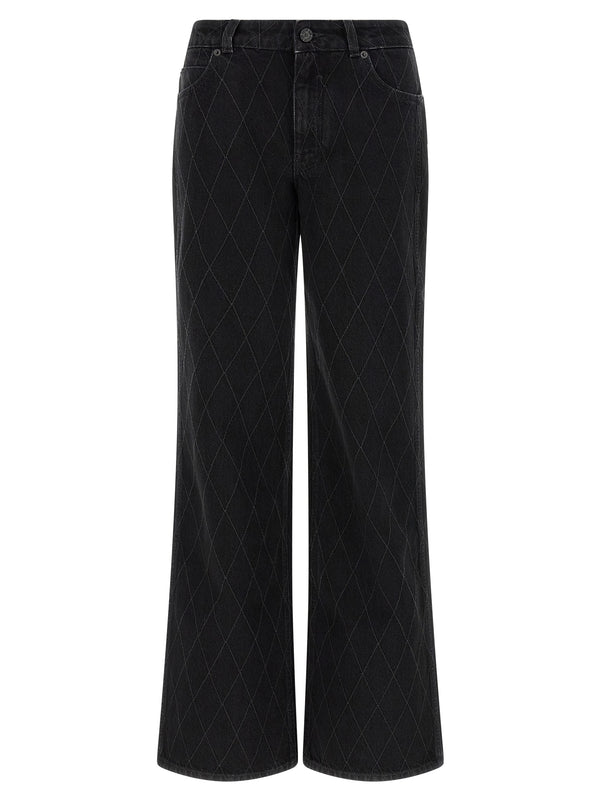 Diamond-Shaped Jeans Black