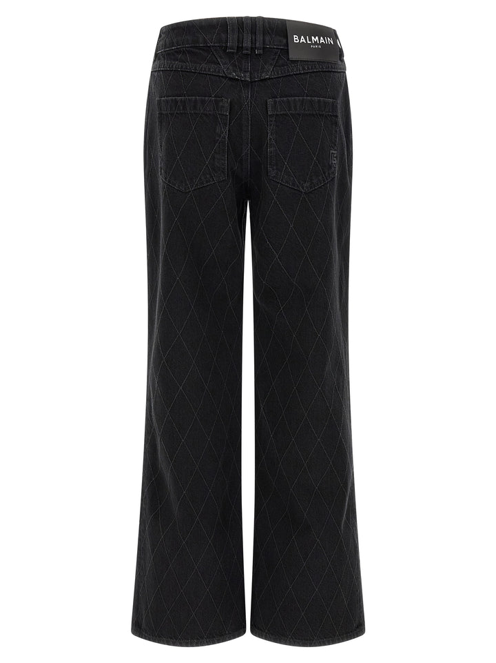 Balmain Diamond-Shaped Jeans - Black | 04a9ff6571e01d9c1473df811e787b51746343c9