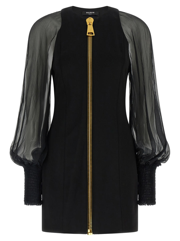 Balmain Xl Zip Dress Dresses - Black | e08bcab3a3432661a0e41aac5fc18e145da627b4