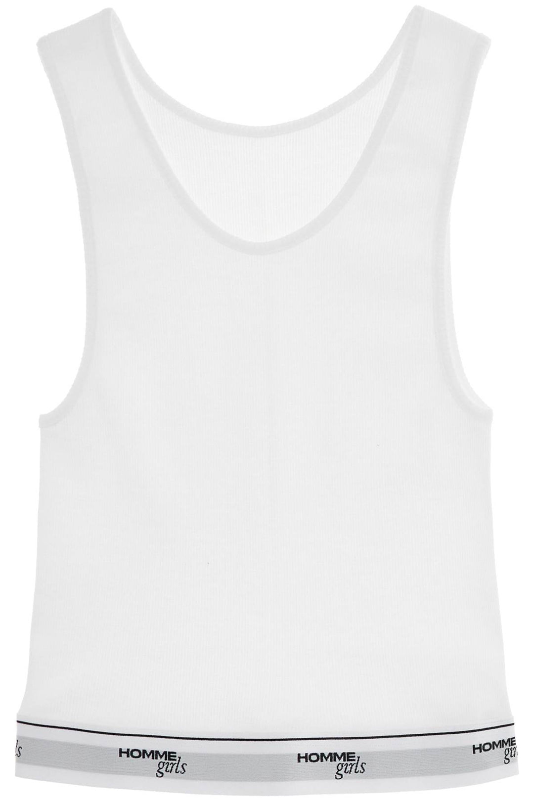 White Cotton Sleeveless Crop Top