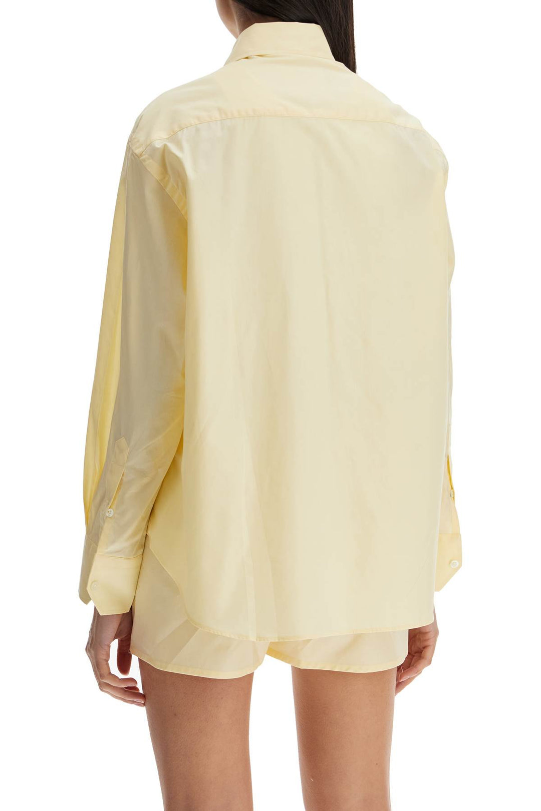 Pale Yellow Cotton 70's Style Women's Shirt