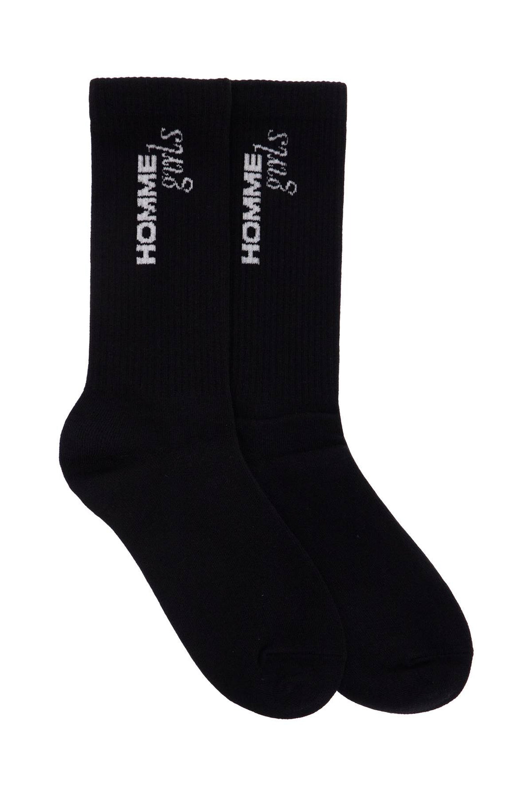 Black Medium Cotton Socks Pack Of 3 With Embroidered Logo