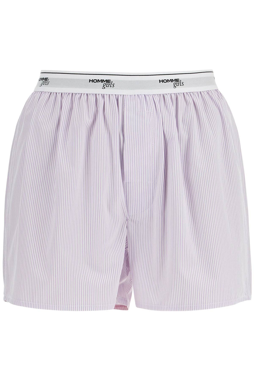 High Waisted Lavender Striped Boxer