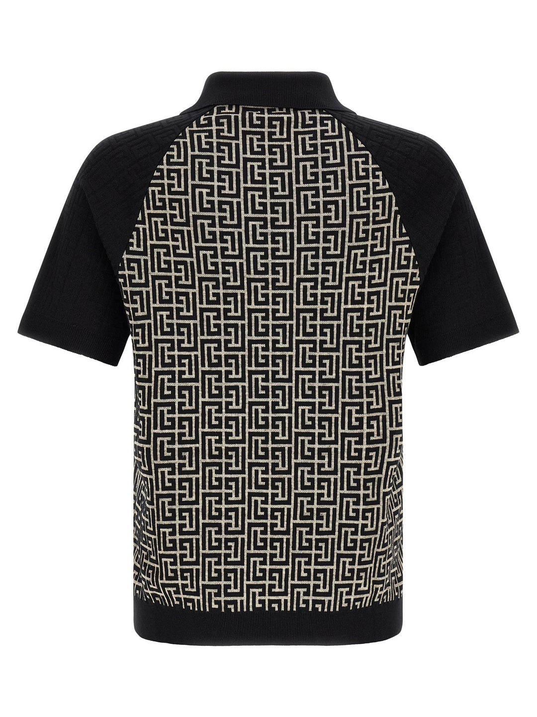 Balmain Pb Monogram Polo - White/Black | 633b8df53e95a94bc5985d3cb81c57b93c6772df