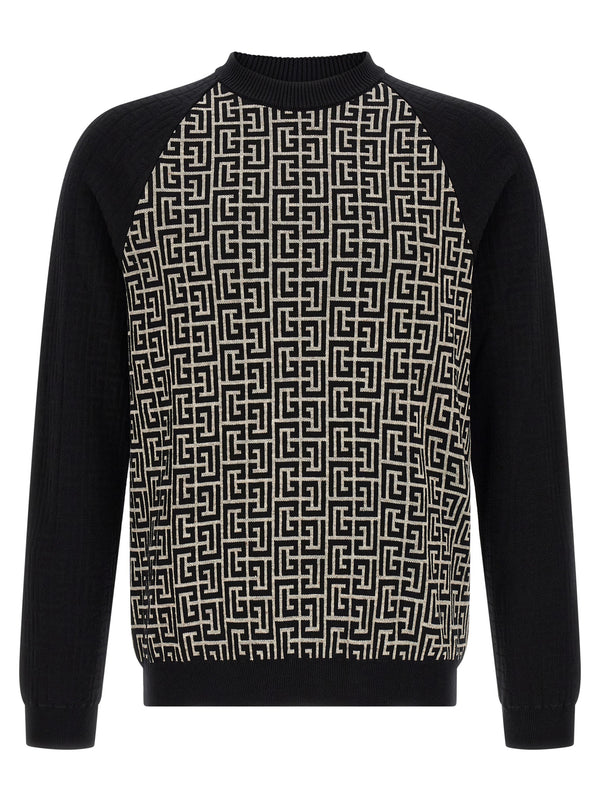 Pb Monogram Mesh Sweaters And Cardigans White/Black