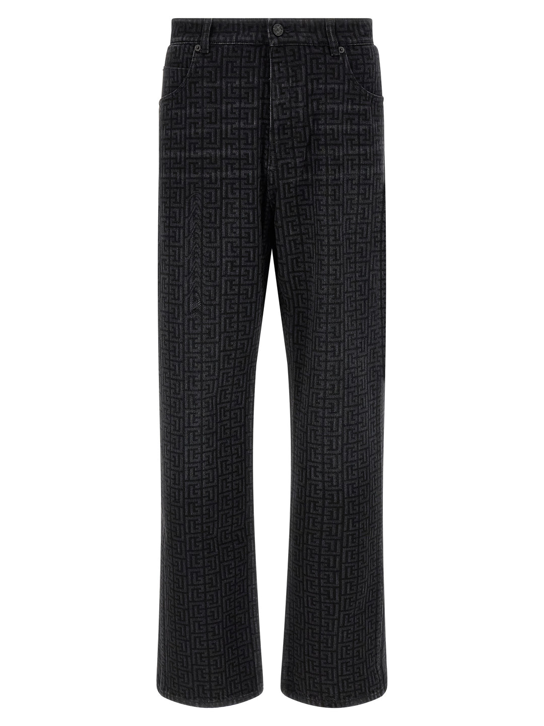 Balmain Monogram Pattern Jeans - Black | 4e634d091e75ff43766e519f2f0d0c71d98bb49a