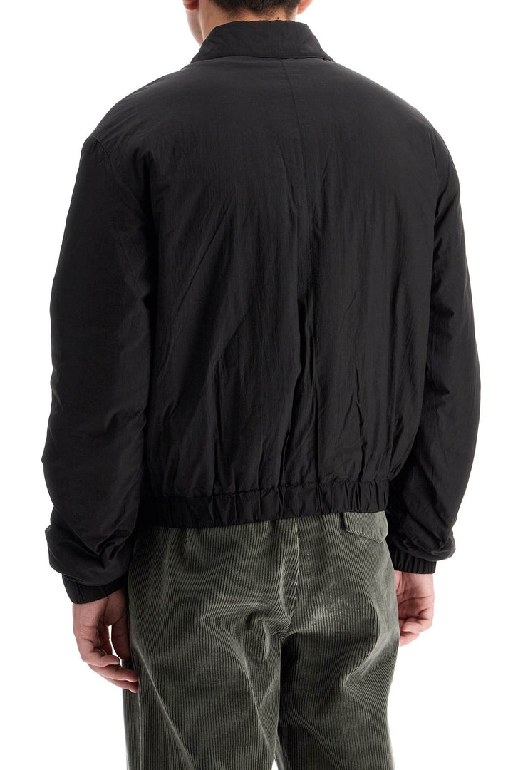 Crumpled Canvas Bomber Jacket