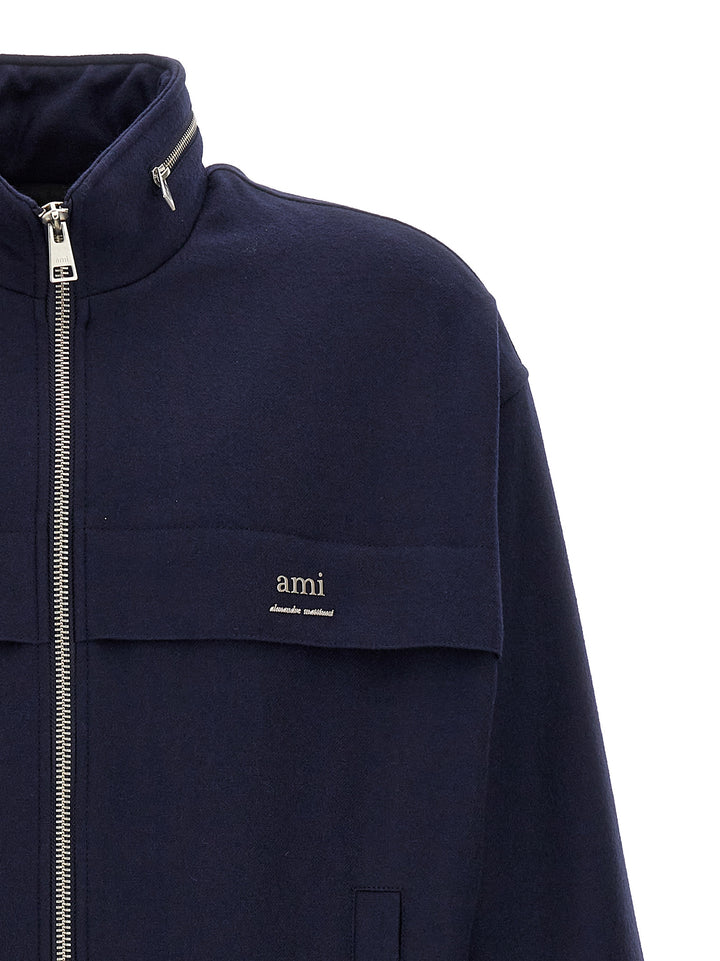 Ami Windbreaker Casual Jackets, Parka Blue