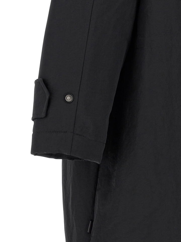 Ami Paris Long Parka Puffer Jackets - Gray | 4b1834e533444f0e6ac52ca81f352df54d7aa519