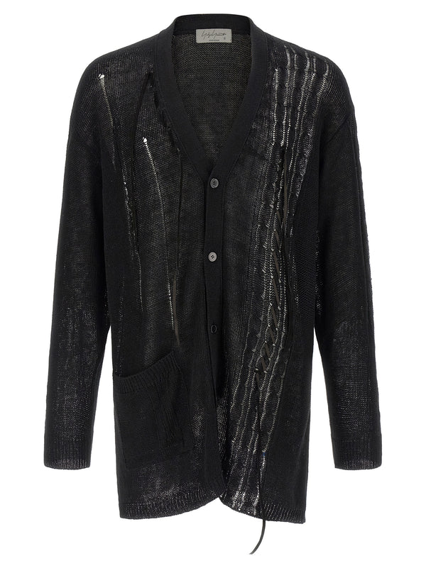 Lace Up Cardigan Sweaters And Cardigans Black
