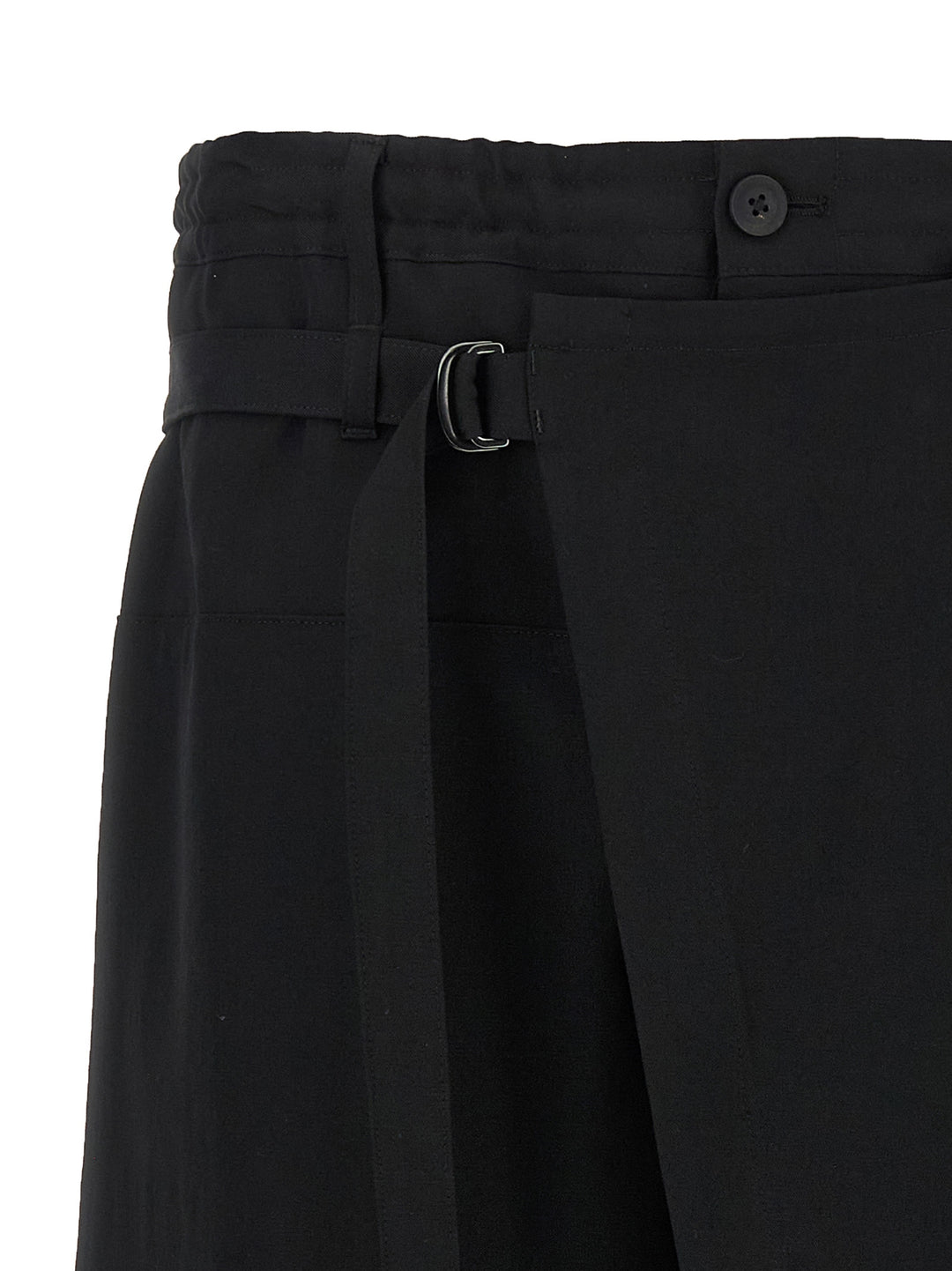 Yohji Yamamoto Standard Wrap Pants - Black | 2b2128e39b3124c9acda3217b4b510023bcf6928