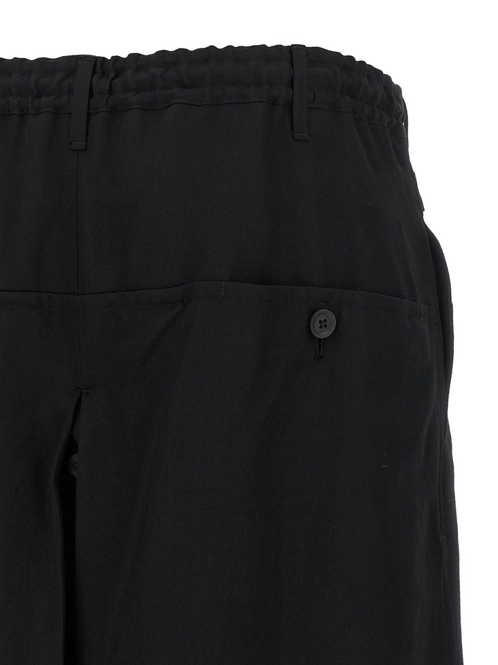 Yohji Yamamoto Standard Wrap Pants - Black | 04fb59127c0aba776517aa48c47545bd16982c81