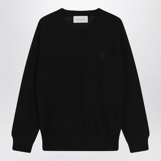 Black Ami De Coeur Wool Sweater By Ami Paris