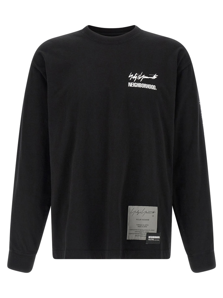 Yohji Yamamoto Ls Tee T-shirt - Black | af7eee97d1469e54e1b67bb1493fb3686c769388
