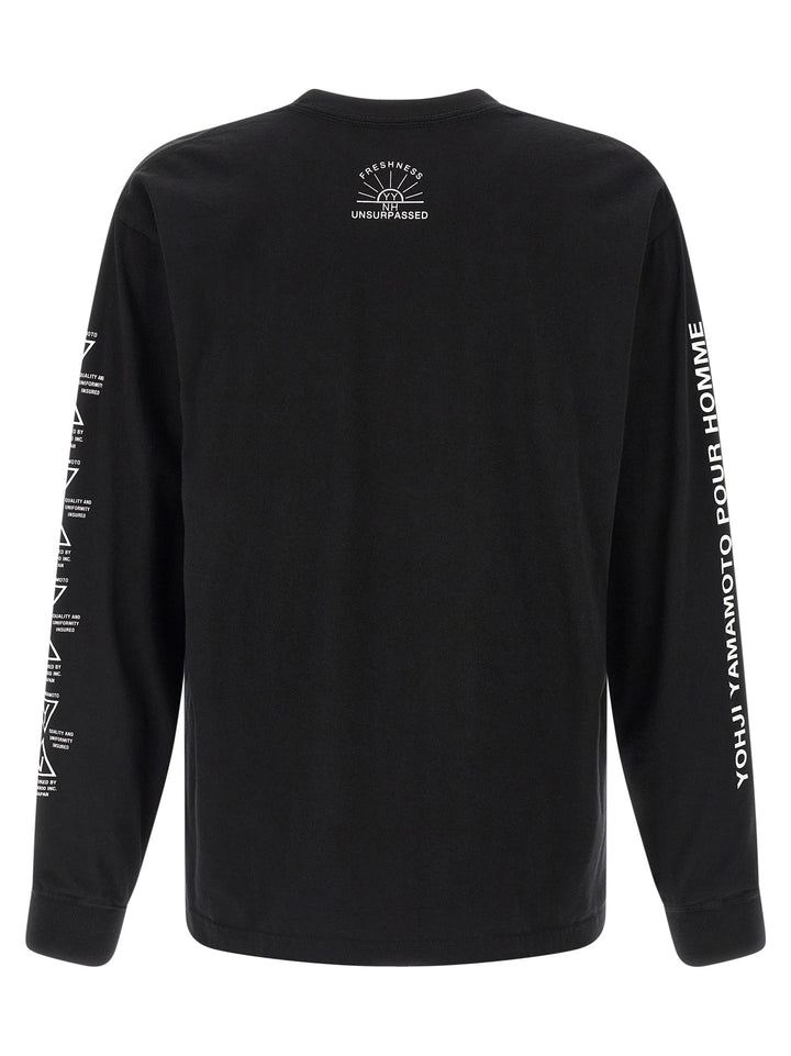 Yohji Yamamoto Ls Tee T-shirt - Black | 43c4f809066f01b9e0e8d4ea2ae7076041ffd080