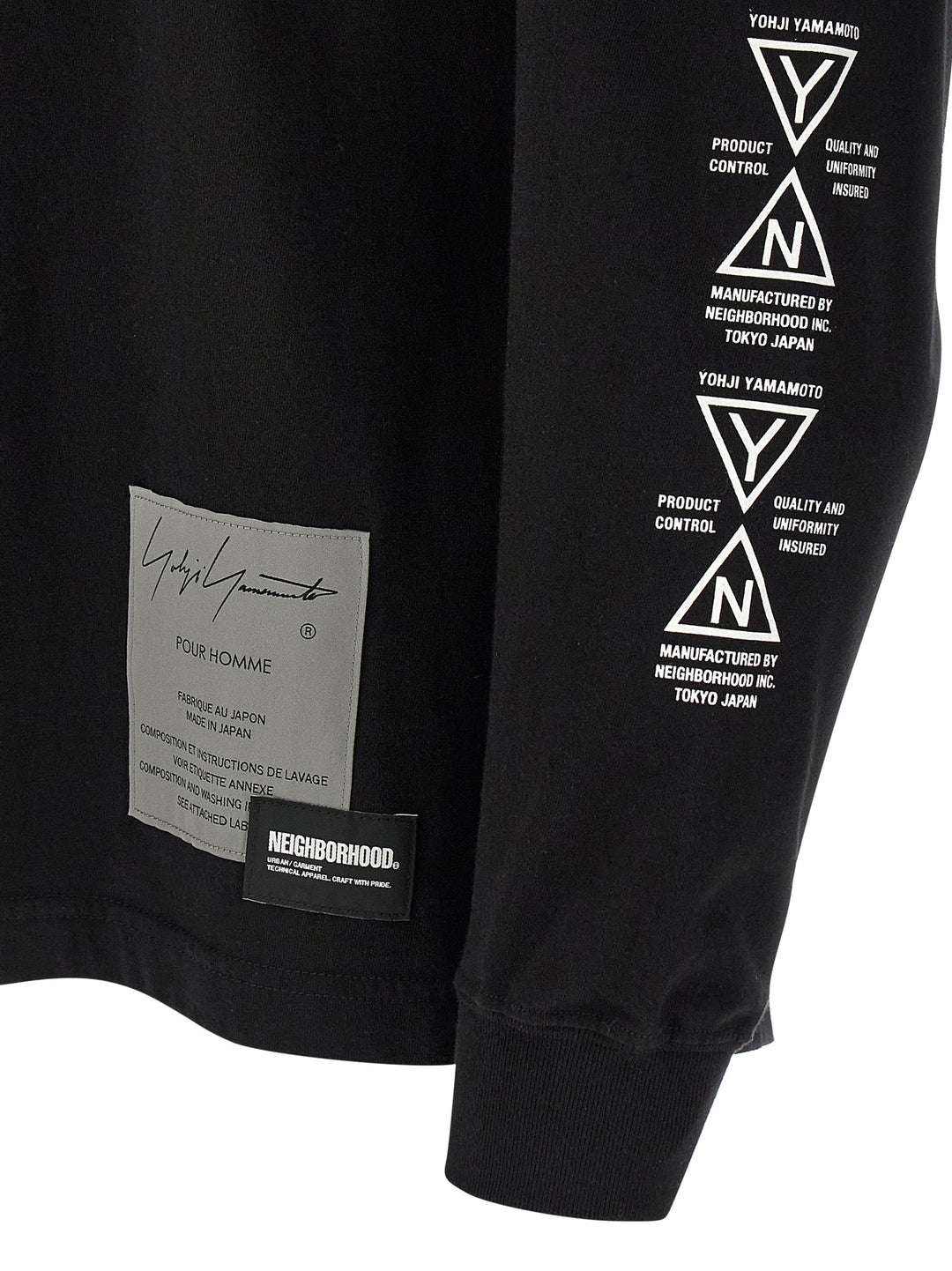 Yohji Yamamoto Ls Tee T-shirt - Black | 29b17dd88a1fd7a7bef29fdd404475e88ff6e9aa