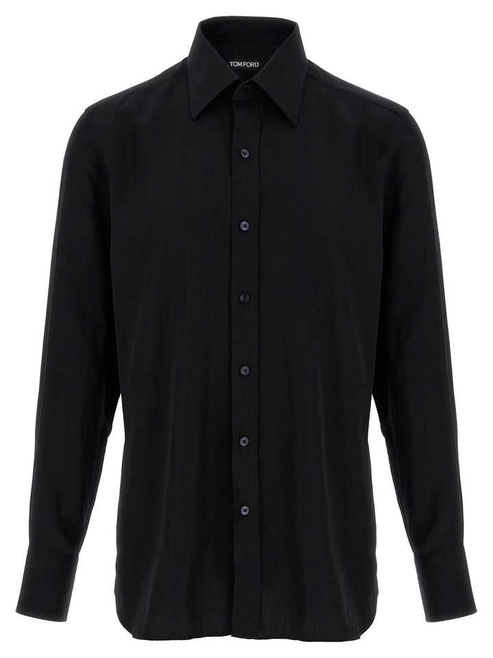 Lyoncell Shirt Shirt, Blouse Black