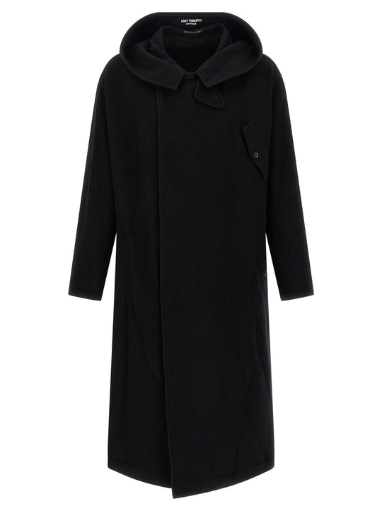 Hooded Coat Coats And Trench Coats Black