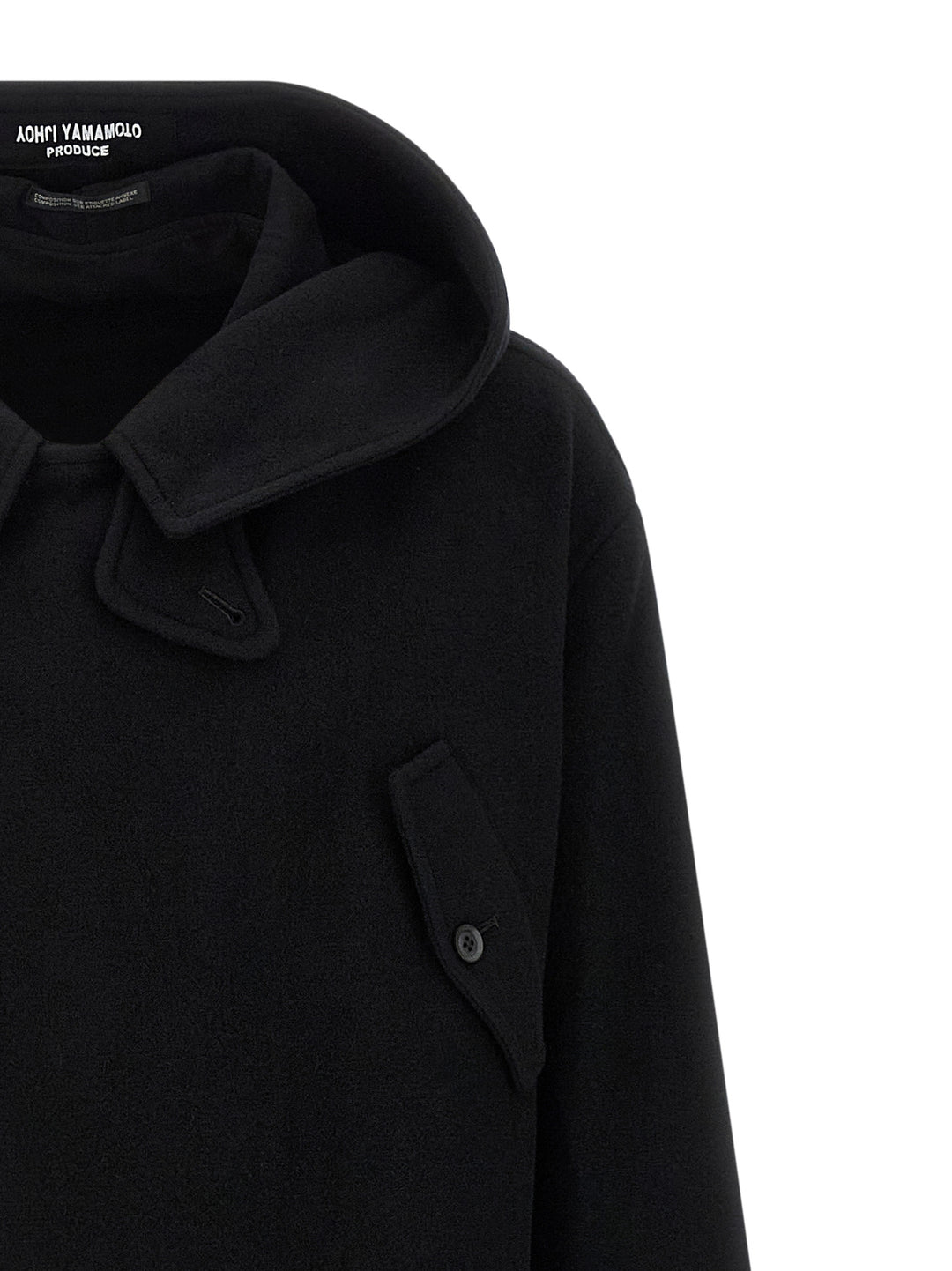 Yohji Yamamoto Hooded Coat Coats and Trench Coats - Black | 03bc452615ca604d2a578829606c3a58f14d9d9e