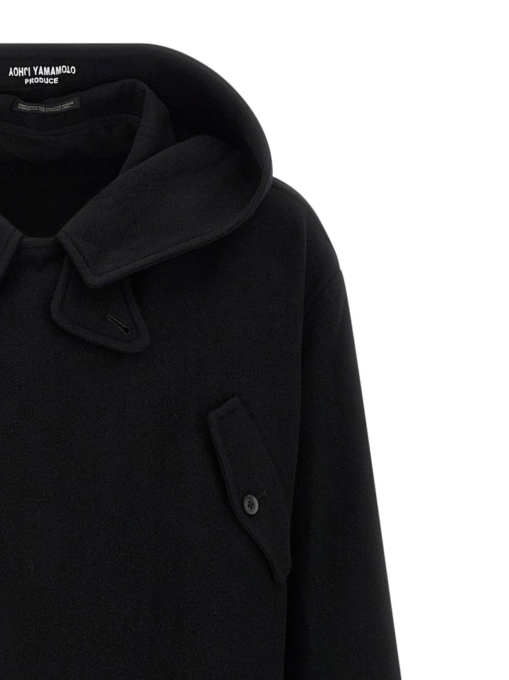 Yohji Yamamoto Hooded Coat Coats and Trench Coats - Black | 03bc452615ca604d2a578829606c3a58f14d9d9e