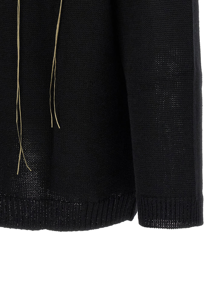 Yohji Yamamoto Embroidery Sweater Sweaters and Cardigans - Black | d90beb8dcd34094ea1d1a3972502600827cc0d58