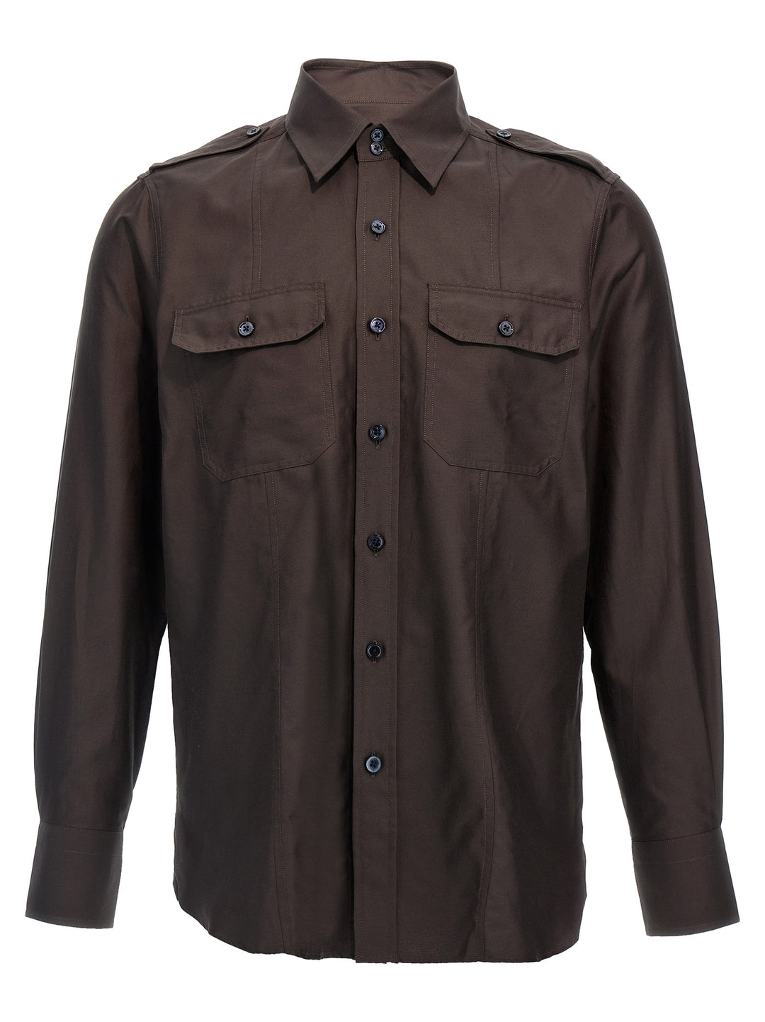 Military Leisure Shirt, Blouse Brown