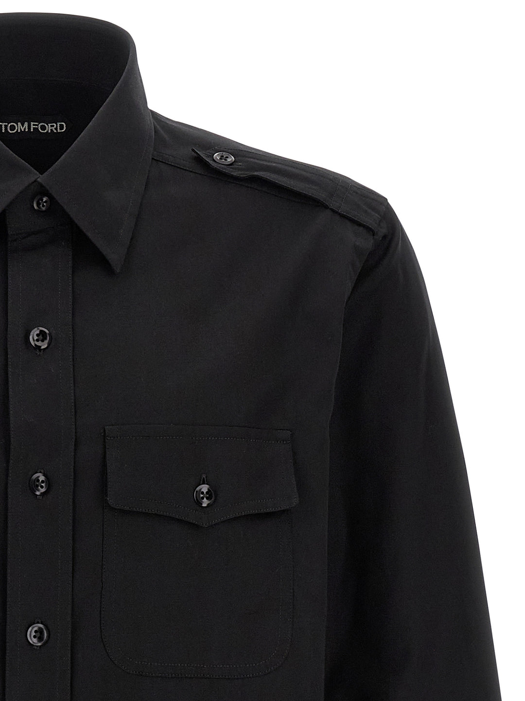 Tom Ford Military Shirt and Blouse - Black | 4cc45f46d7e7114e8d6b82903ee00a69a9ea0a62