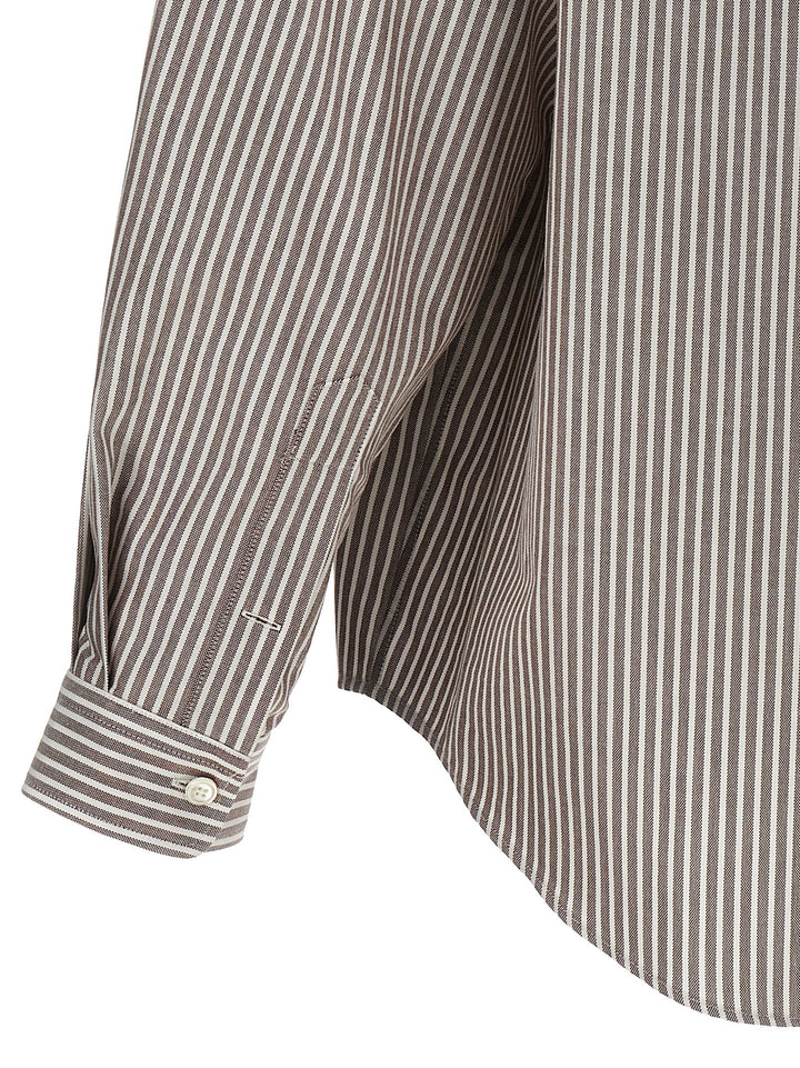 Pinstripe Oxford Shirt, Blouse White