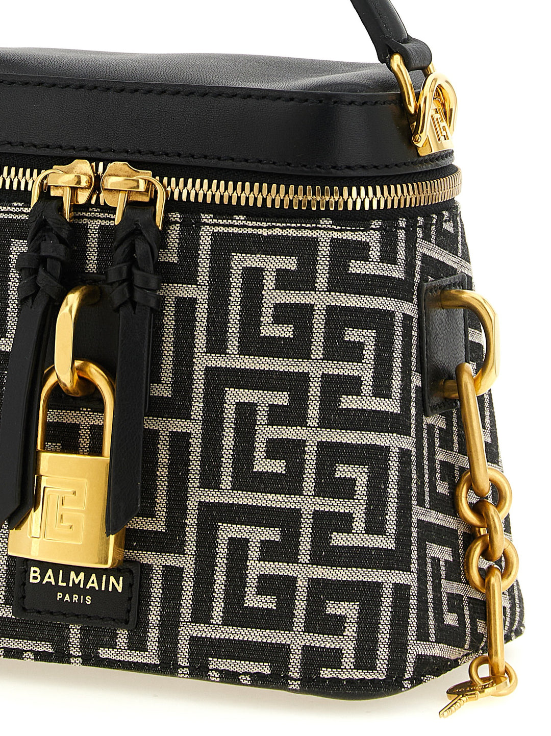 Balmain Pulse Vanity Hand Bags - White/Black | d23106fd5379d4d4005967d8b655992ff4aa27e0