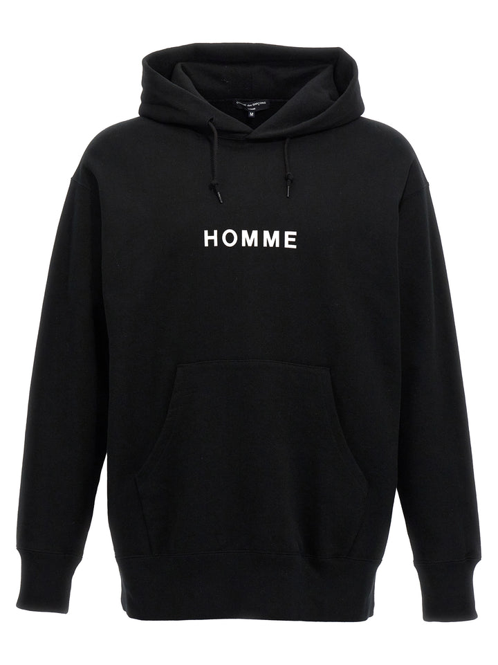 Logo Print Hoodie Sweatshirt Black