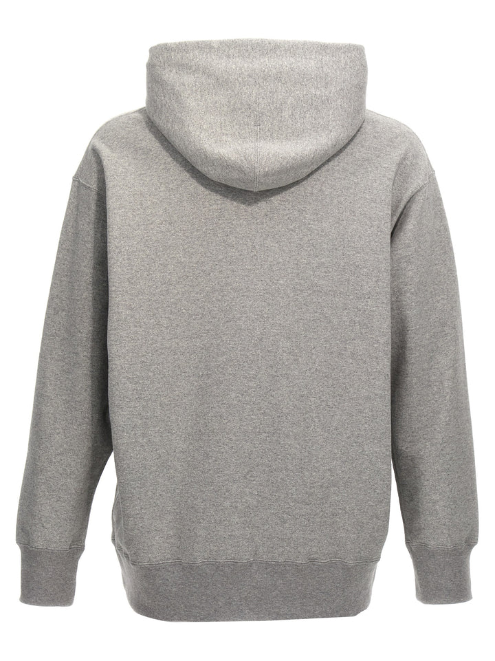 Logo Print Hoodie Sweatshirt Gray