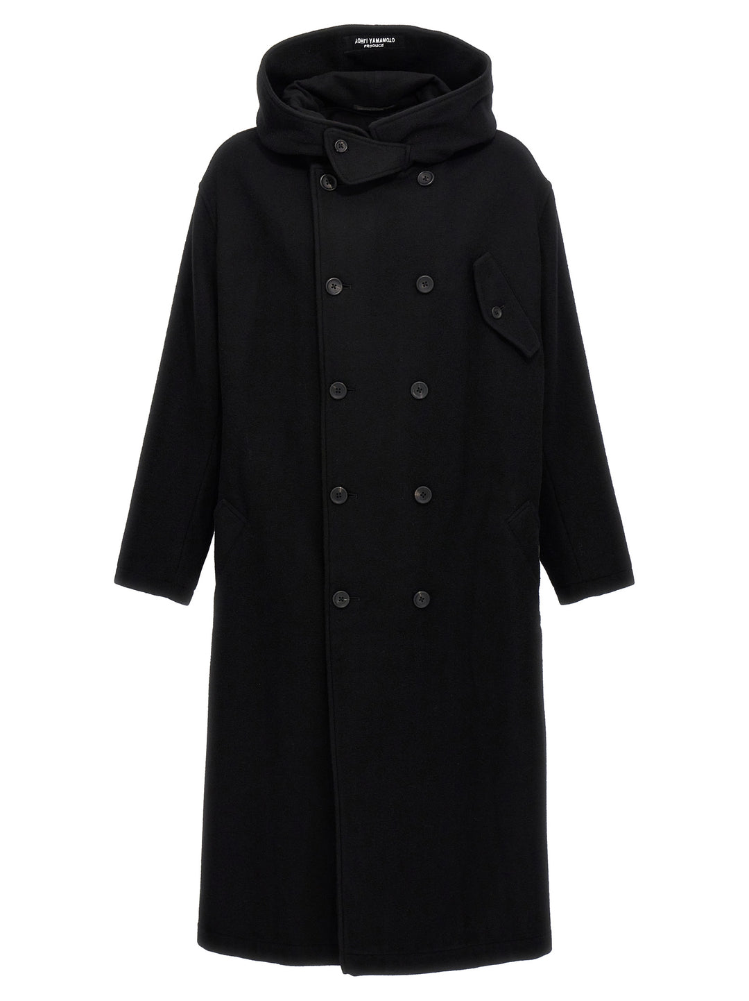 M-W Front Hooded Coats, Trench Coats Black