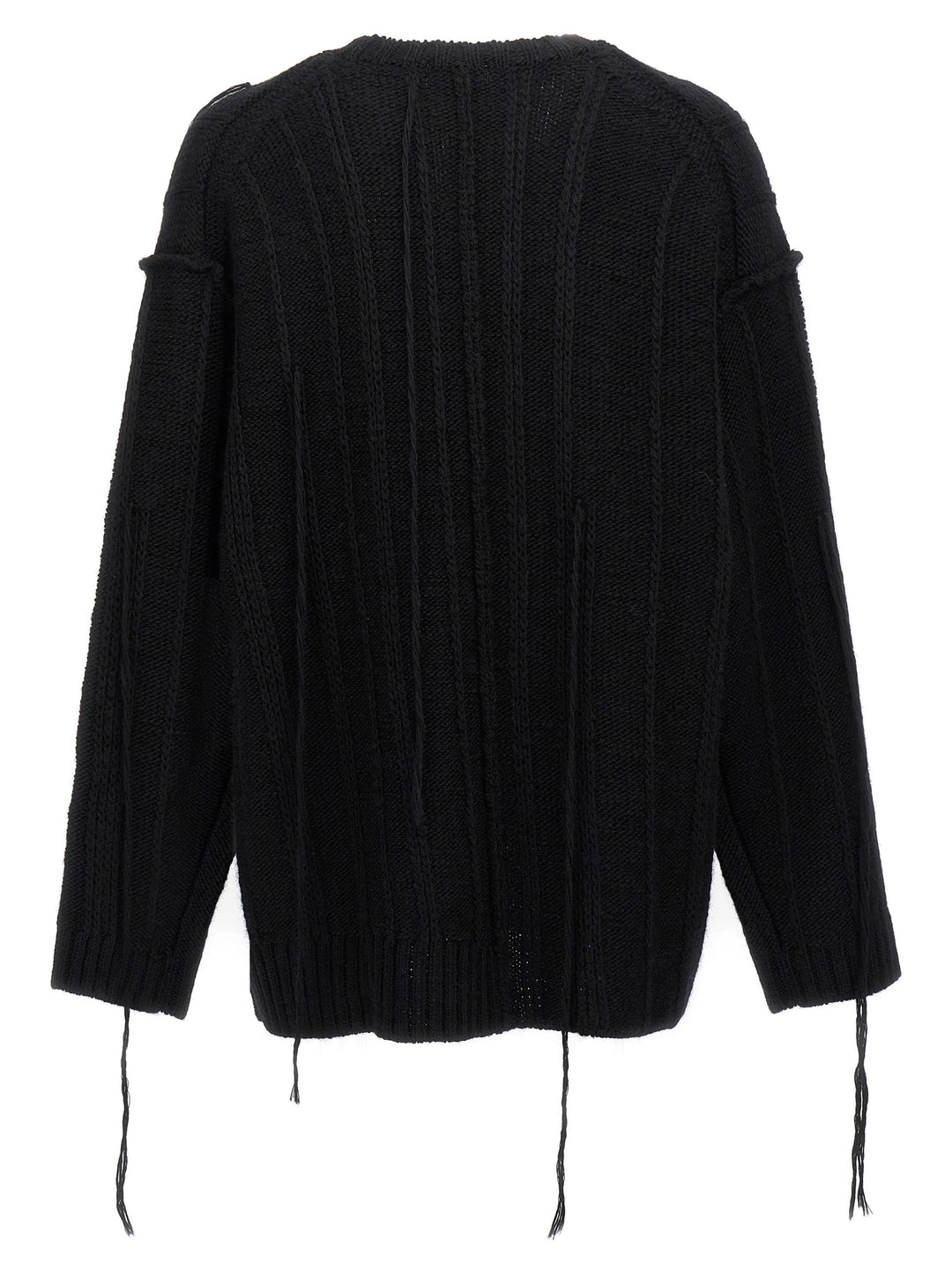 String Switching Sweater, Cardigans Black