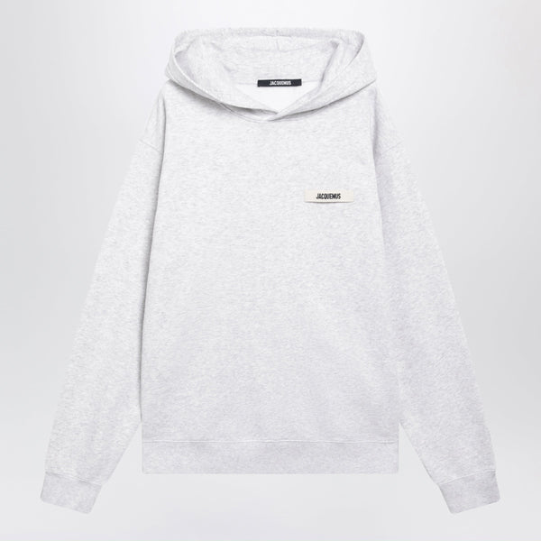 Grey Hoodie With Grosgrain Logo