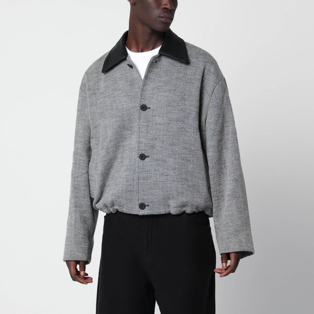 Studio Nicholson Howth Black And White Wool Jacket