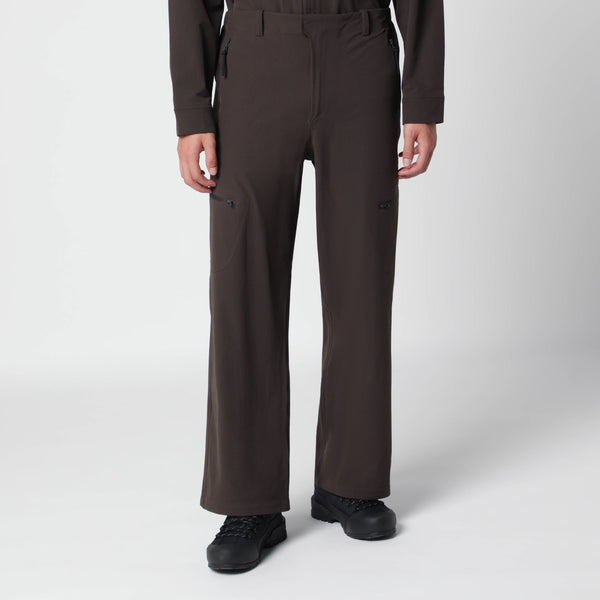 Slate Brown Trousers In Nylon Blend