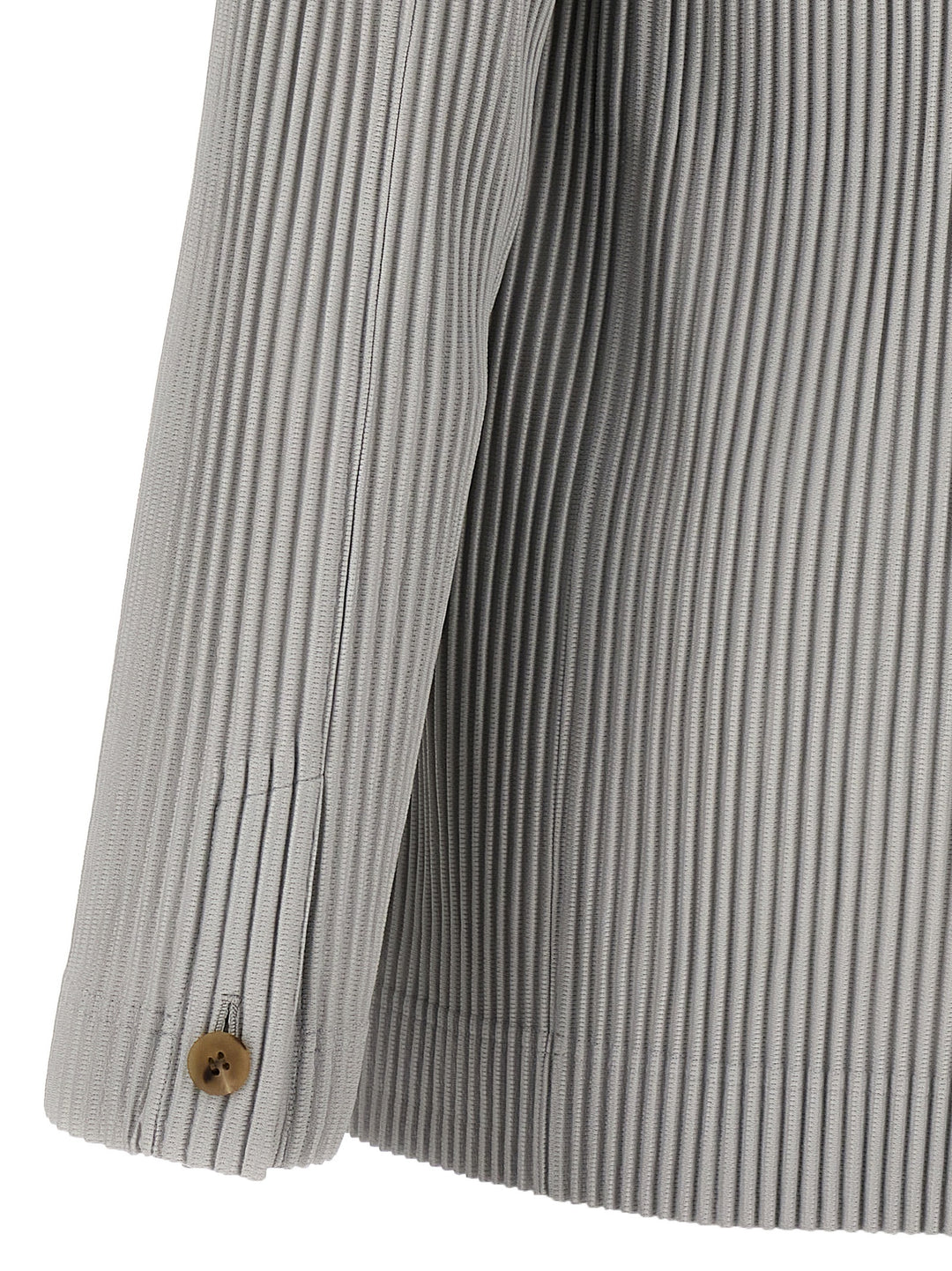 Homme Plisse' Issey Miyake Single-Breasted Pleated Blazer - Gray | 43d9d3bf6cb2cc84092d06440389b37d4867460b